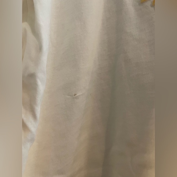 White Bonjour T Shirt with Daisy - Picture 3 of 5